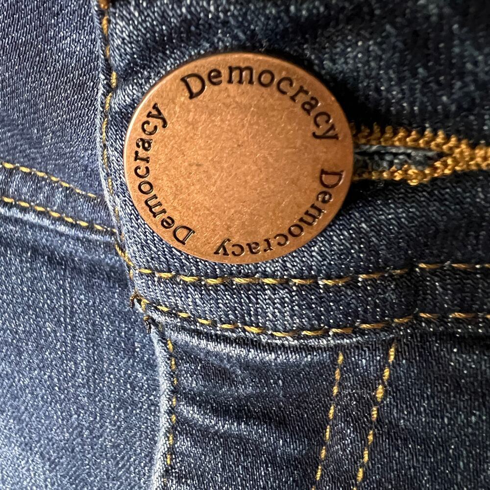 Democracy Jeans Womens Size 12 Skyrise Ankle Skimmer Ab Technology Dark Wash - Picture 7 of 16